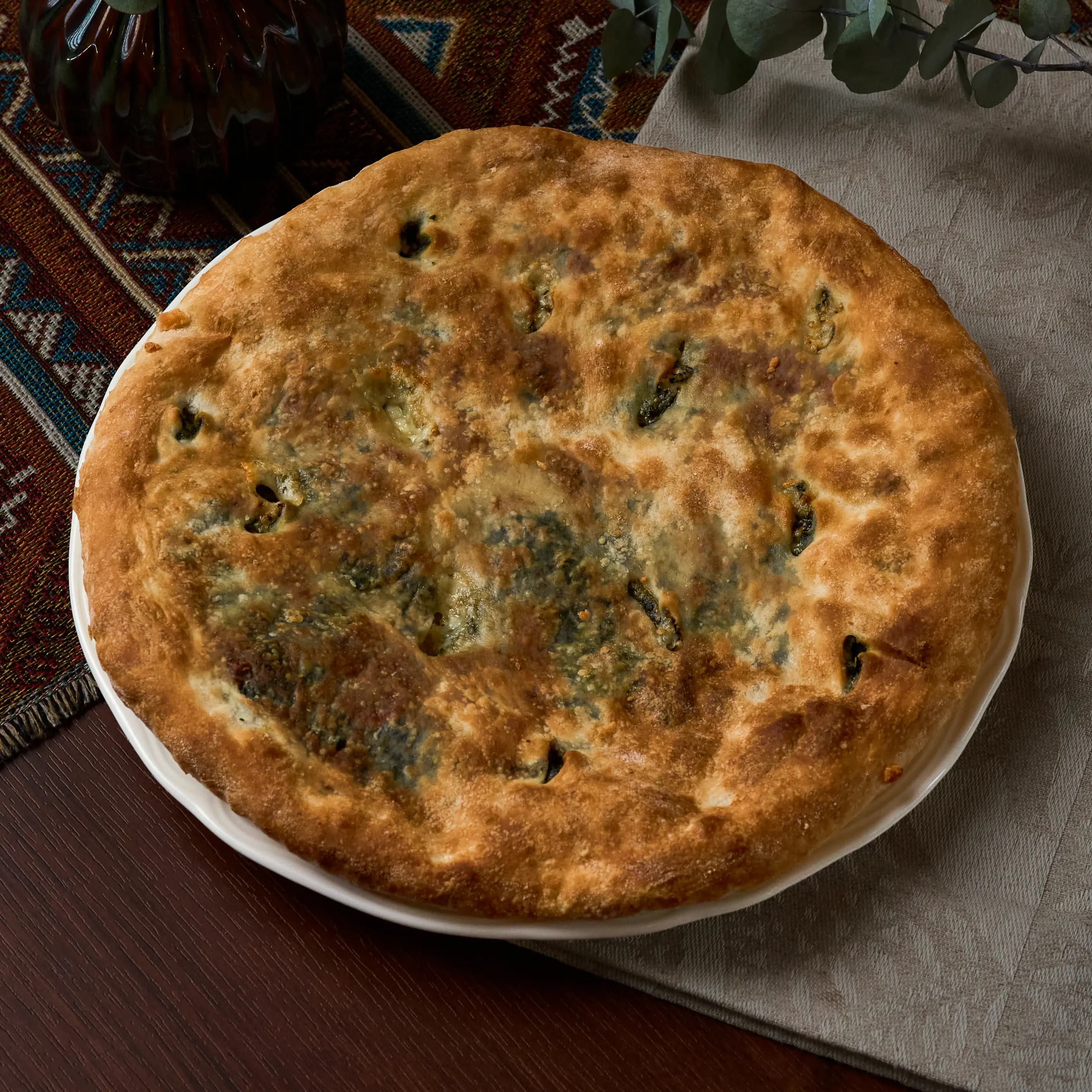 Хачапури с сыром и шпинатом